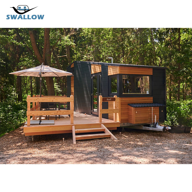 House Trailer Mini Houses Prefabricated Cabin Steel Building for Sale Tiny Home