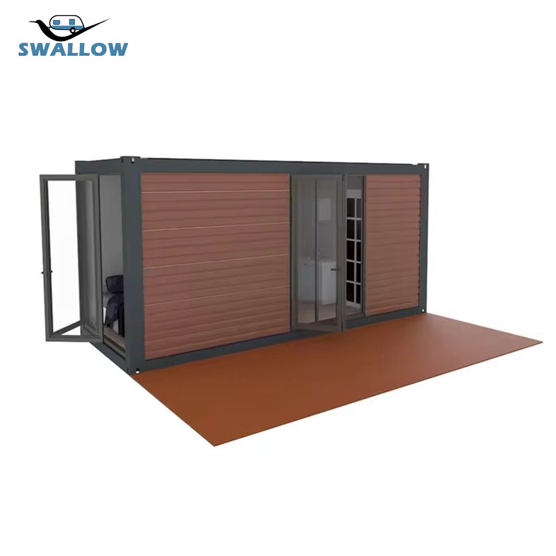 4 Minutes Fast Install Prefab Portable Movable Mobile Economic Expandable Modular Flat Pack Prefabricated Folding Container