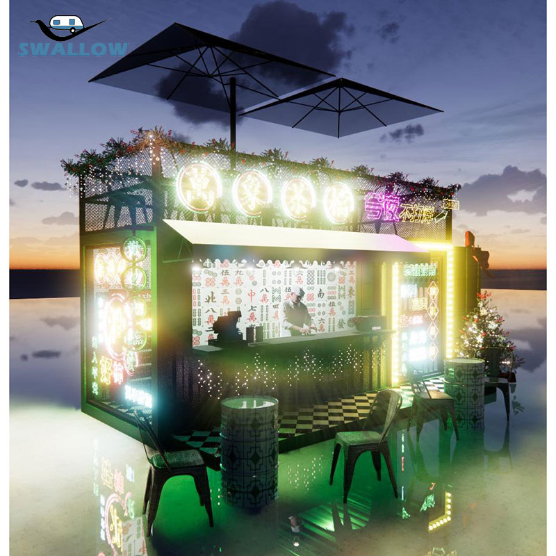 Customized Mobile Store Fastfood Retail Container for Business Store Booth