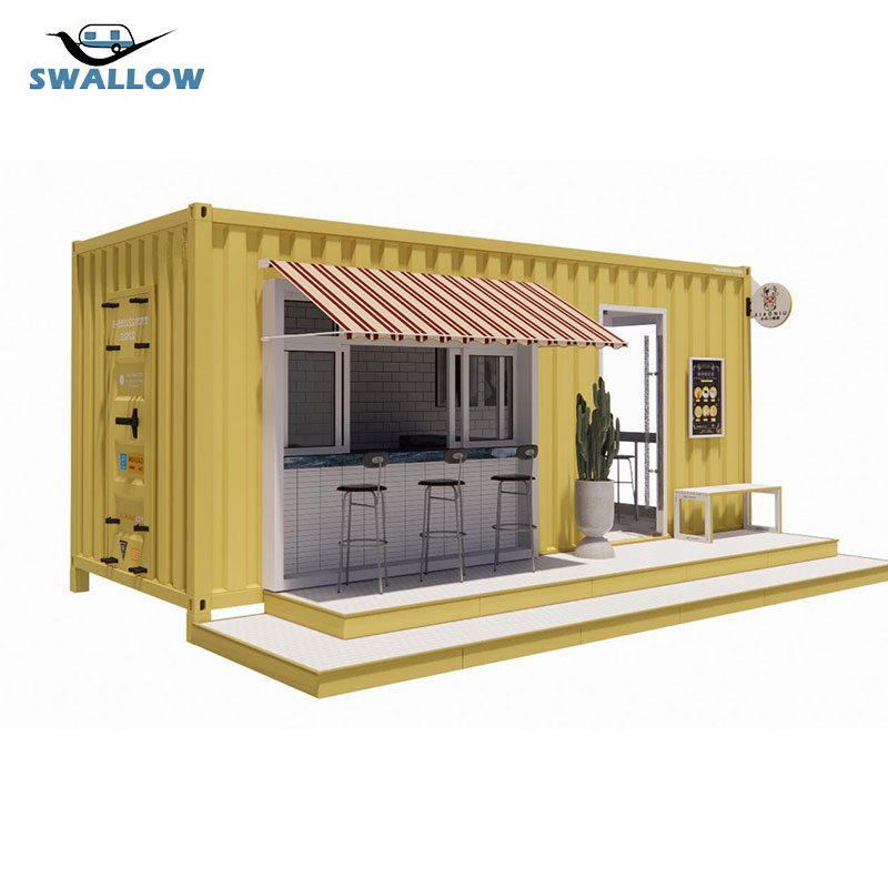 Modular Prefab House 20FT 40FT Shipping Fast Food Container Restaurant Bar for Sale